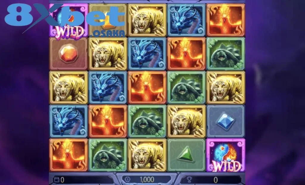 Tính thưởng nổ hũ 8Xbet 4 thần thú