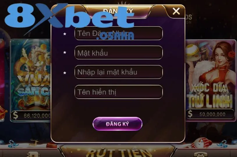 Đăng ký tài khoản tại 8Xbet